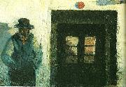 Michael Ancher christoffer udenfor sit hus USA oil painting artist